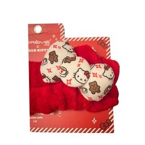 The Crème Shop x Hello Kitty "Cookie Latte" Christmas Plush Spa Headband